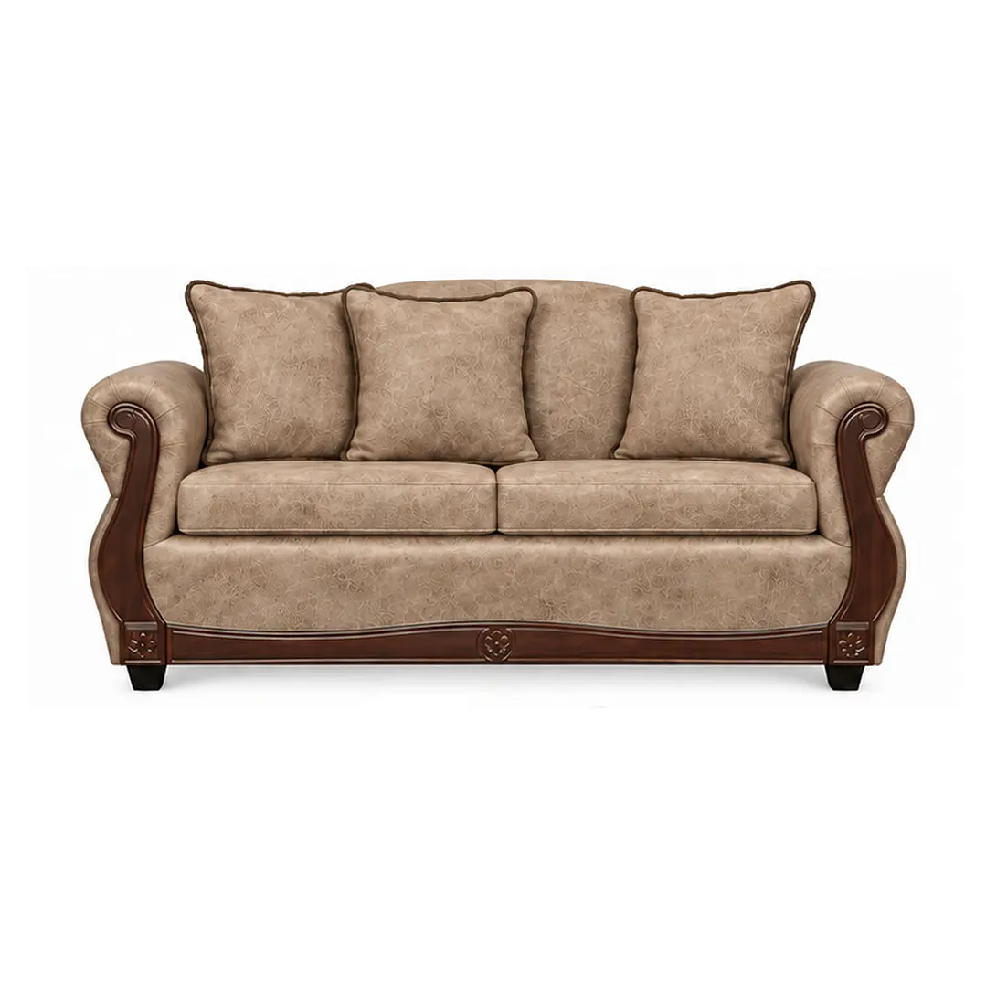Sofá 2 Cuerpos Charleston PU envejecido Beige 1