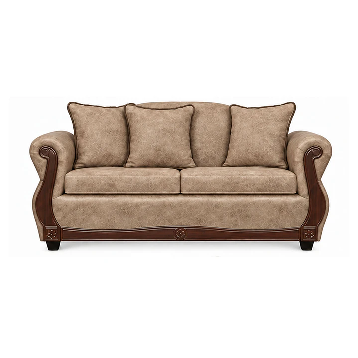 Sofá 2 Cuerpos Charleston PU envejecido Beige 1