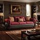 Sofá 3 Cuerpos Charleston Tela Fucsia con PU envejecido Gris - Miniatura 3