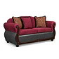 Sofá 2 Cuerpos Charleston Tela Fucsia con PU envejecido Gris - Miniatura 5