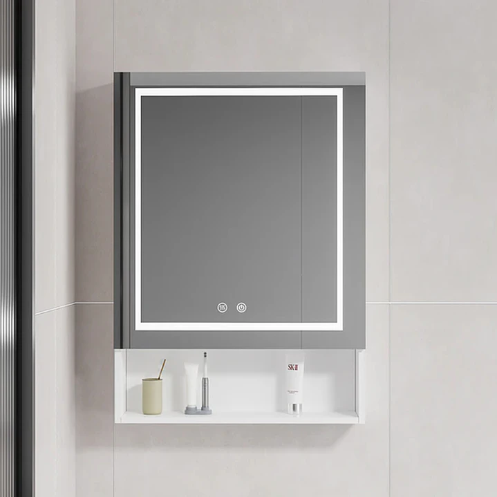 Mueble Botiquín para Baño con Espejo LED Blanco (48x80x14cm) 1