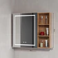 Mueble Botiquín para Baño con Espejo LED Nogal (68x80x14cm) - Miniatura 4
