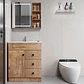 Mueble Botiquín para Baño con Espejo LED Nogal (68x80x14cm) - Miniatura 5