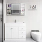 Mueble Botiquín para Baño con Espejo LED Blanco (98x80x14cm) - Miniatura 4