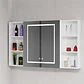 Mueble Botiquín para Baño con Espejo LED Blanco (98x80x14cm) - Miniatura 2