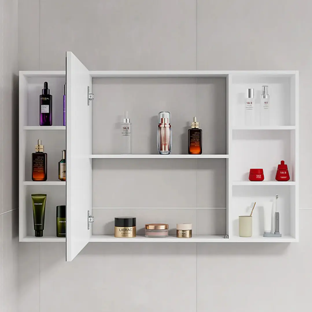 Mueble Botiquín para Baño con Espejo LED Blanco (98x80x14cm) 3