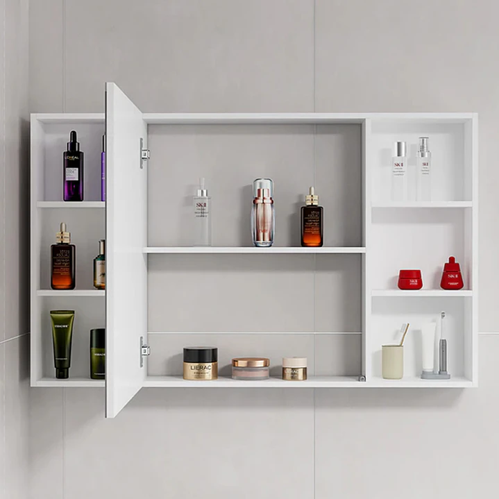 Mueble Botiquín para Baño con Espejo LED Blanco (98x80x14cm) 3