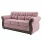 Sofá 3 Cuerpos Oxford Tela Felpa Rosa - Miniatura 6