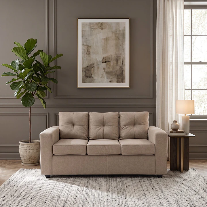 Sofá 3 Cuerpos Hudson Beige 5