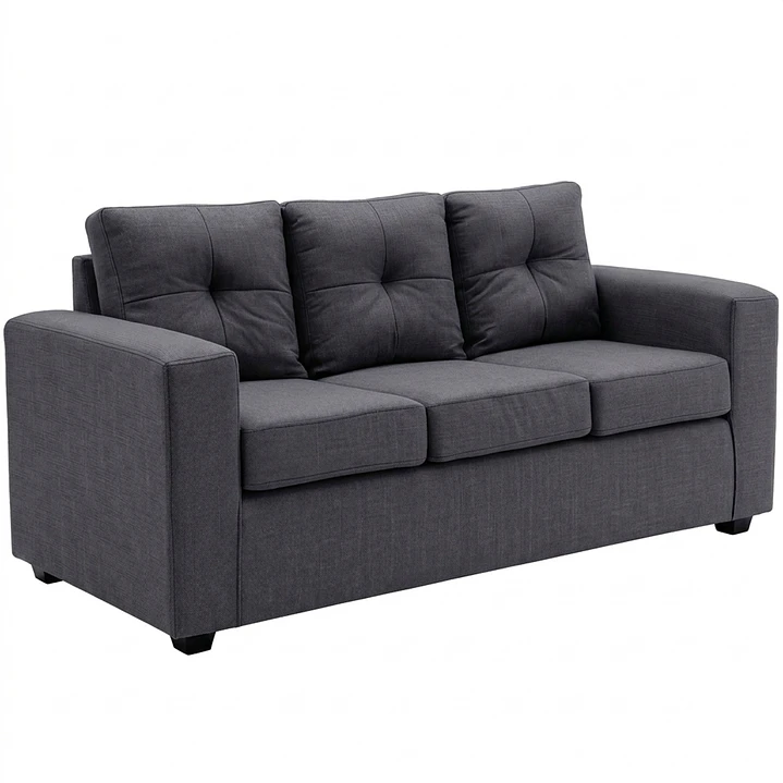 Sofá 3 Cuerpos Hudson Gris Oscuro 8