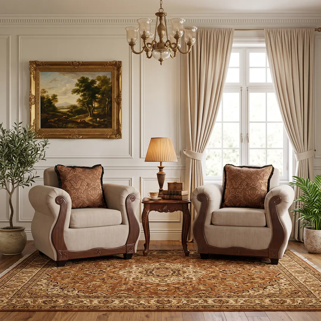 Juego de Living Charleston Beige Contemporáneo 3-1-1 5