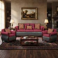 Juego de Living Charleston Tela Fucsia con PU envejecido Gris 3-1-1 - Miniatura 2