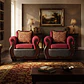 Juego de Living Charleston Tela Fucsia con PU envejecido Gris 3-1-1 - Miniatura 4