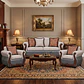 Juego de Living Charleston Tela Gris Claro con PU envejecido Gris 3-1-1 - Miniatura 6