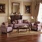 Juego de Living Charleston Tela Felpa Rosa 3-1-1 - Miniatura 2