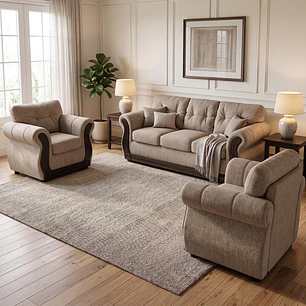 Juego de Living Oxford Beige 3-1-1