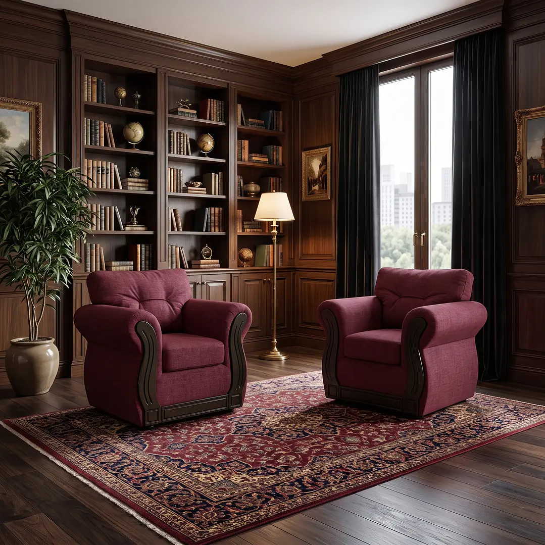 Juego de Living Oxford Burdeo 3-1-1 5