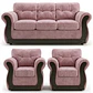 Juego de Living Oxford Tela Felpa Rosa 3-1-1 - Miniatura 1