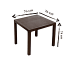 Mesa Madeira cuadrada de 4 puestos 5