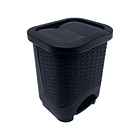 Caneca de basura / Papelera Ratan Cafe de 8 litros con pedal 4