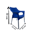 Silla Infantil Plástica Style Azul 6