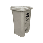 Caneca de basura / Papelera blanca de 53 litros con pedal 3