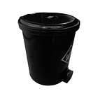 Caneca de basura / Papelera negra de 13 litros con pedal 3