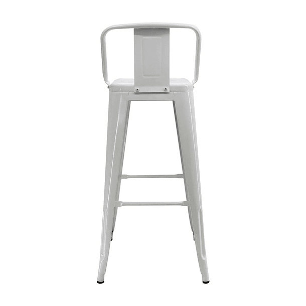 Silla de Barra  Metálica Santander Blanco 5