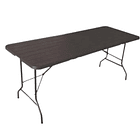 Mesa Plegable Tipo Madera 180 CM Panamá Color Café Oscuro 1