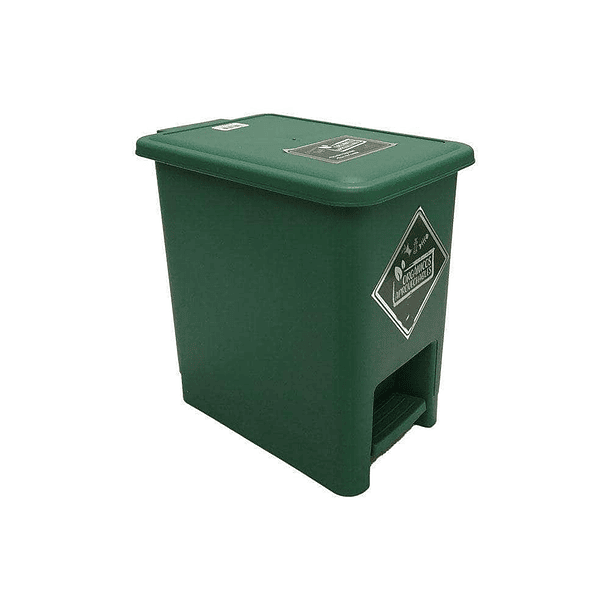 Caneca de basura / Papelera verde de 8 litros con pedal 4