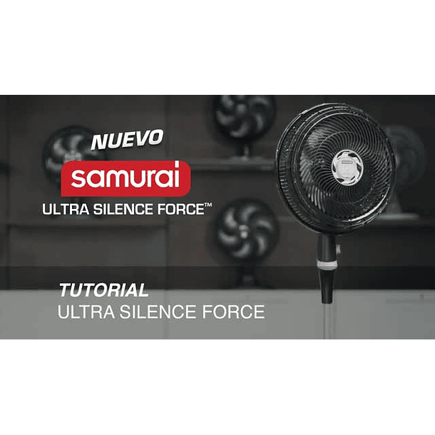 Ventilador Samurai Ultra Silence Force Control Remoto 2en1 Negro 11