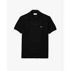 Polo Negra de piqué original de corte clásico L.12.12 1