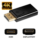 Conversor Adaptador Display Port A Hdmi 4k Convertidor 3