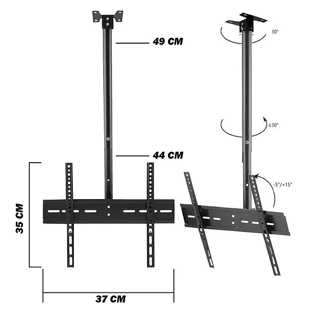 Soporte Tv Techo Cielo Televisor Led Lcd Plasma 20-55 4