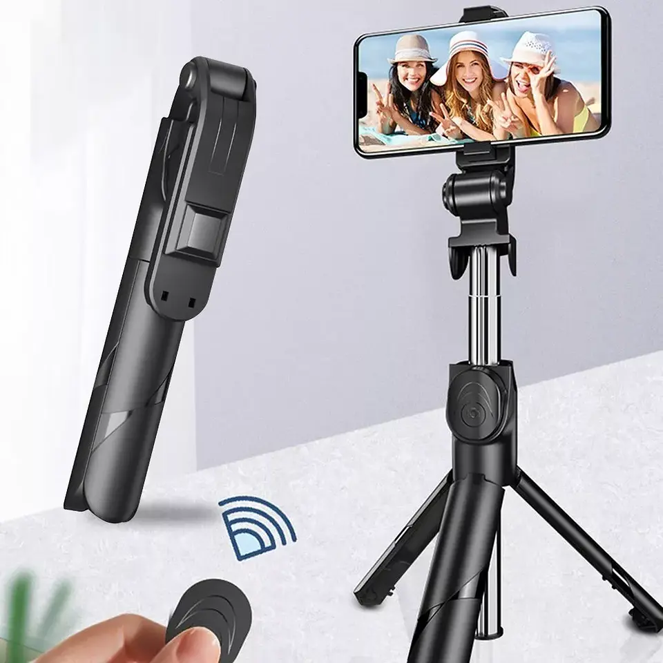 Trípode Celular Teléfono Bastón Selfie Control Bluetooth 3