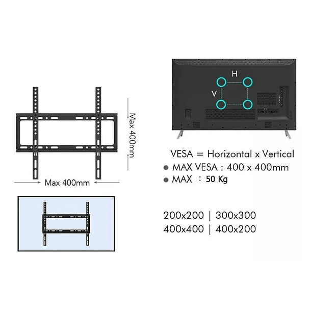 Soporte Tv Televisor Led Lcd 23 A 63 Pulgadas 5