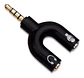 Adaptador Audio Micrófono 3.5 Mm Audífonos Pc Celular - Miniatura 1