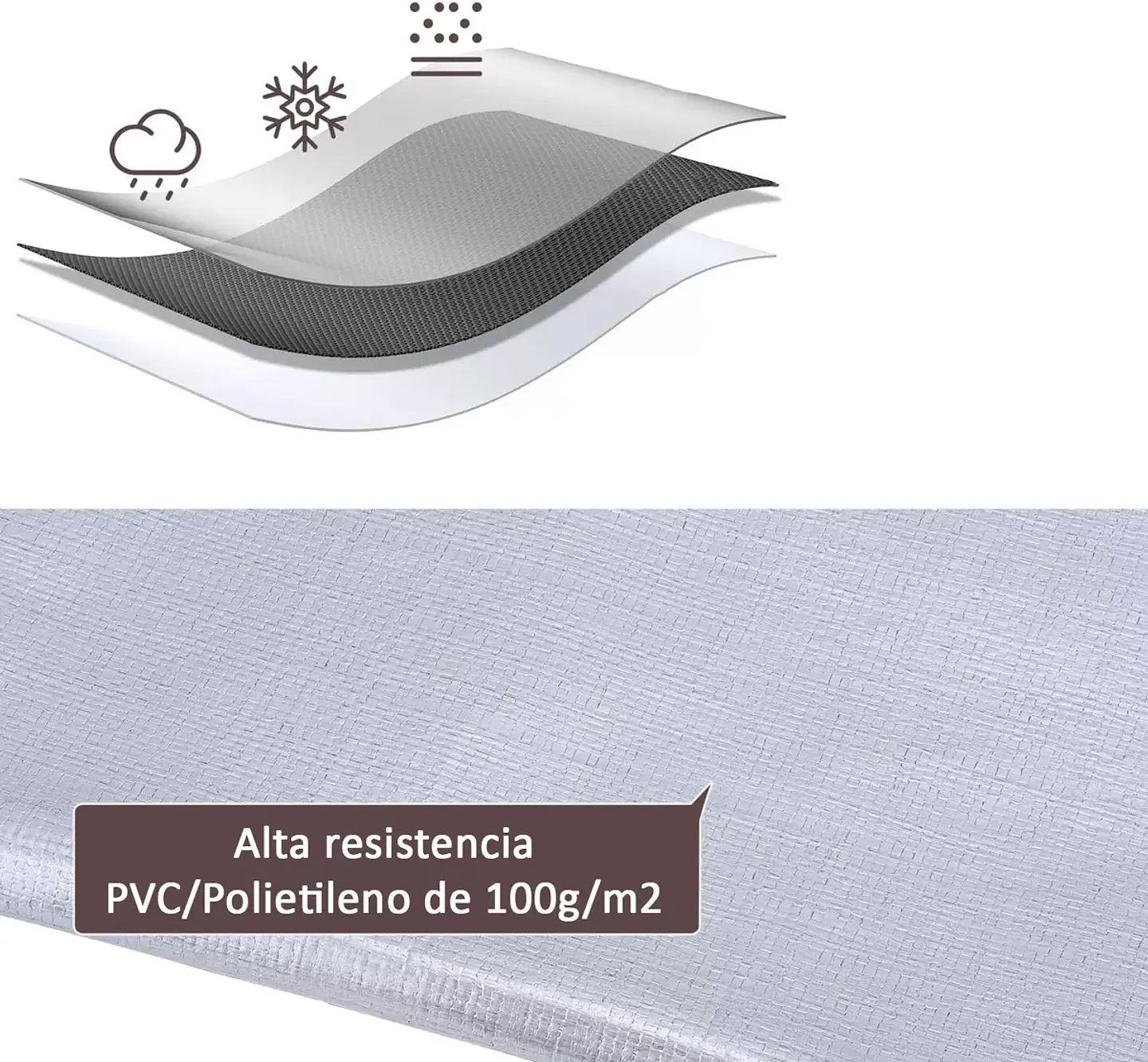 Lona Impermeable Multiuso Cobertor Toldo Funda 2x3 Mts 4