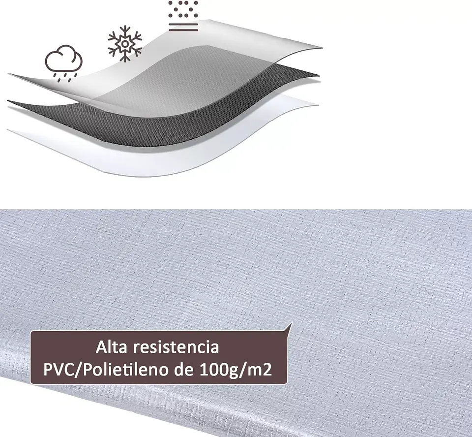 Lona Impermeable Multiuso Cobertor Toldo Funda 2x3 Mts 4