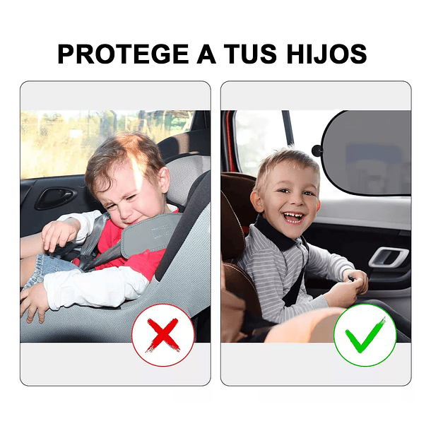 Kit Protector Tapa Sol Parabrisas Y Malla Cubre Ventana Auto 4