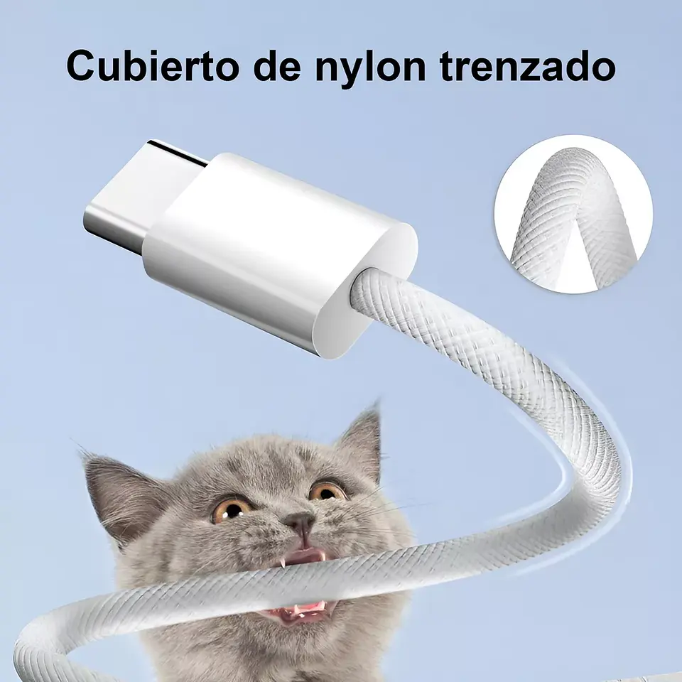 Cargador Teléfono Celular Cable Tipo C Usb C Rápido 35w PD 5