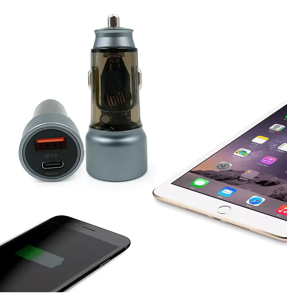 Cargador De Teléfono Celular Auto Tipo C Y Usb 6