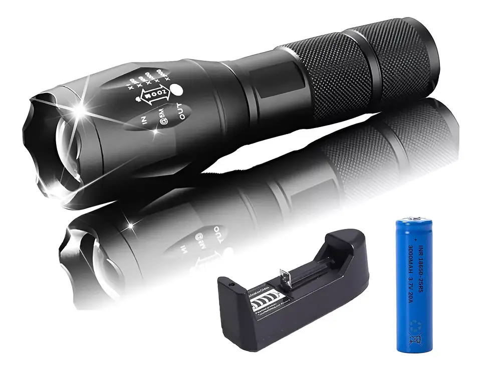 Linterna Led Táctica Zoom Potente Recargable Largo Alcance 4
