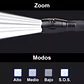 Linterna Led Táctica Zoom Potente Recargable Largo Alcance - Miniatura 3