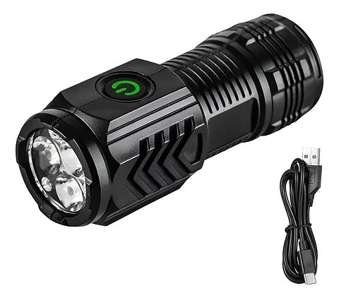Mini Linterna Led Táctica Recargable Usb Tipo C