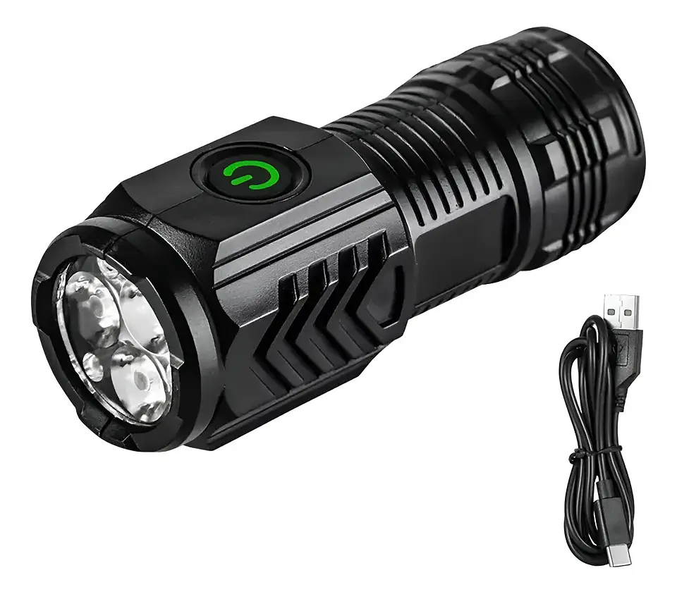 Mini Linterna Led Táctica Recargable Usb Tipo C 1
