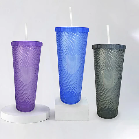 Vaso Grande 1 Litro Con Tapa Bombilla Reutilizable