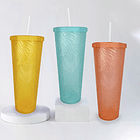 Vaso Grande 1 Litro Con Tapa Bombilla Reutilizable 3