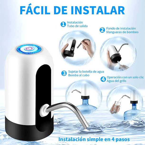 Dispensador De Agua Eléctrico Bomba Para Bidon Recargable 3