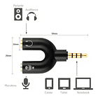 Adaptador Audio Micrófono 3.5 Mm Audífonos Pc Celular 5
